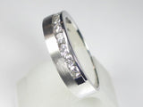 K18WG ホワイトゴールド/Pd15ダイヤ リング