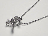 K18WG ホワイトゴールド ダイヤモンド ペンダント ネックレス