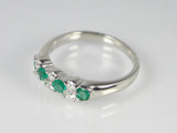 K18WG ホワイトゴールドエメラルド/ダイヤ リング 【誕生石5月】