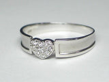 K18WG ホワイトゴールドダイヤモンド ハート リング