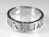 K18WG ホワイトゴールドダイヤモンド クロス リング