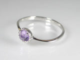 K10WG ホワイトゴールドアメジスト(アメシスト) リング 【誕生石2月】