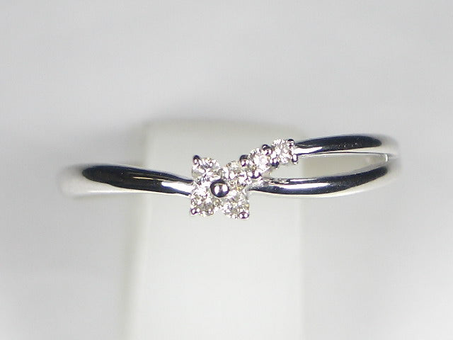 ダイヤ リング ダイヤモンド K18WG ホワイトゴールド 花 フラワー 指輪 フラワーダイヤリング 18KWG 天然ダイヤモンド ホワイトゴールド