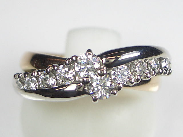 K18WG ホワイトゴールド K18PG ピンクゴールド ダイヤモンド ネックレス/ペンダント ダイヤモンドネックレス K18WGホワイトゴールド⁄K18PGピンクゴールド