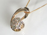 K18PG ピンクゴールド ダイヤモンド ペンダント ネックレス