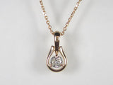 K18PG ピンクゴールド ダイヤモンド ペンダント ネックレス