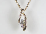 K18PG ピンクゴールドダイヤモンド/ピンクダイヤモンド ペンダント ネックレス