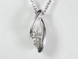 K18WG ホワイトゴールド ダイヤモンド ペンダント ネックレス