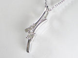 K18WG ホワイトゴールド ダイヤモンド ペンダント ネックレス