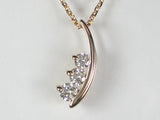 K18PG ピンクゴールド ダイヤモンド ペンダント ネックレス