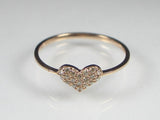 K18PG ピンクゴールドダイヤモンド ハート リング