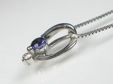 PT プラチナダイヤ/タンザナイト ペンダント ネックレス 【誕生石12月】
