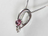 PT プラチナダイヤ/ピンクトリマリン ペンダント ネックレス