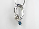 PT プラチナダイヤ/ブルーダイヤ ペンダント ネックレス
