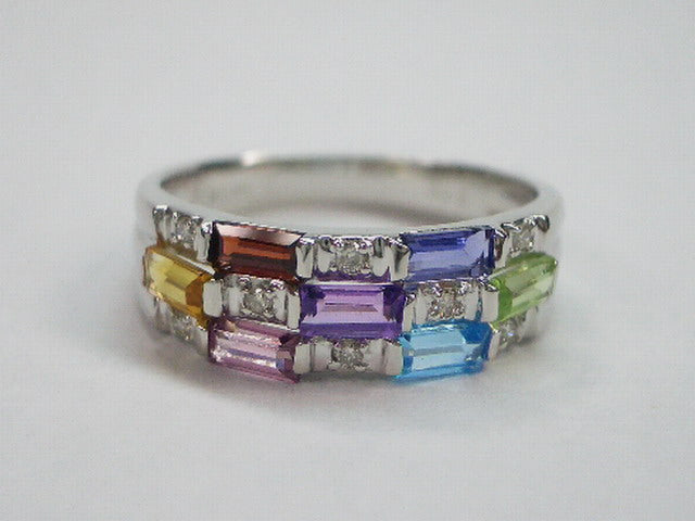 ♡サファイア♡アレキサンドライト♡マルチカラーストーン♡K18WG