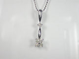K18WGダイヤ ペンダント ネックレス