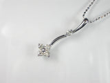 K18WGダイヤ ペンダント ネックレス