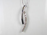 K18WGダイヤ ペンダント ネックレス