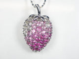 K18WGピンクサファイア ペンダント ネックレス