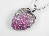 K18WGピンクサファイア ペンダント ネックレス