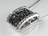K18WGダイヤ/ブラックダイヤ ペンダント ネックレス