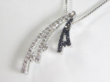 K18WGブラックダイヤ ペンダント ネックレス