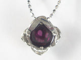 K18WGロードライトガーネット ペンダント ネックレス