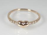 K10PGダイヤハート リング