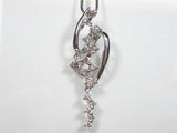 K18WGダイヤ ペンダント ネックレス