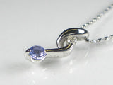 K18WGタンザナイト/ダイヤ ペンダント ネックレス 【誕生石12月】