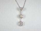K18WGダイヤ ペンダント ネックレス