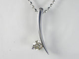 K18WGダイヤ ペンダント ネックレス