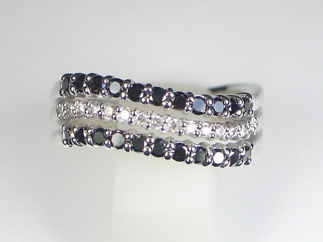 K18WGブラックダイヤ/ダイヤ リング – オールジュエリー公式ショップ
