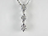 K18WGダイヤ ペンダント ネックレス