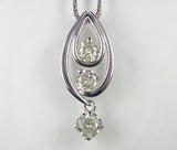 K18WGダイヤ ペンダント ネックレス