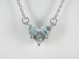 K18WGアクアマリン ペンダント ネックレス