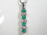 K18WGエメラルド/ダイヤ ペンダント ネックレス 【誕生石5月】