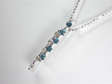 K18WGダイヤ/ブルーダイヤ ペンダント ネックレス