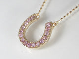 K18PGピンクサファイア ペンダント ネックレス