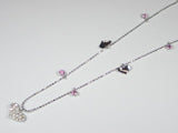 K18WGピンクサファイア/ダイヤ ネックレス