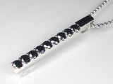 K10WG/K18WGブラックダイヤ ペンダント ネックレス