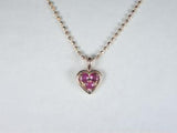 K18PG ピンクゴールドルビーハート ペンダント ネックレス
