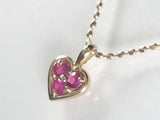K18PG ピンクゴールドルビーハート ペンダント ネックレス