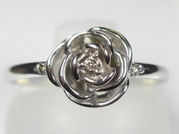 ダイヤ リング ダイヤモンド K18WG ホワイトゴールド 花 フラワー 指輪 リング k18 ホワイトゴールド ダイヤ ダイヤモンド 花 花