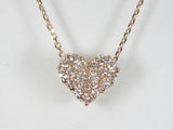 K18PG ピンクゴールドダイヤモンド ハート ペンダント ネックレス