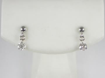 K18WG ホワイトゴールド ダイヤモンド ピアス 0.2CT – オール  
