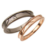 シンプルライン ペアリング (PinkGold・Blackコーティング)