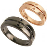 シンプルライン ペアリング (PinkGold・Blackコーティング)