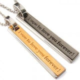 メッセージプレート ペア ネックレス I vow to love you forever!(永遠に愛を誓う)