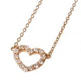 K10オープンハートDia ペンダント ネックレス (Pink)